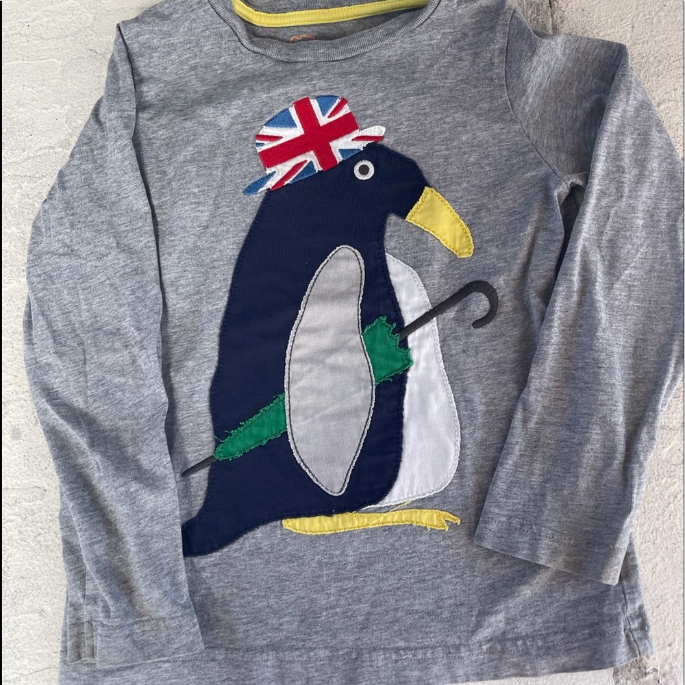 Mini Boden long sleeve penguin t-shirt